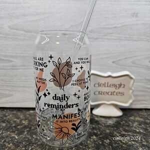 Daily Reminders Custim beer can glass